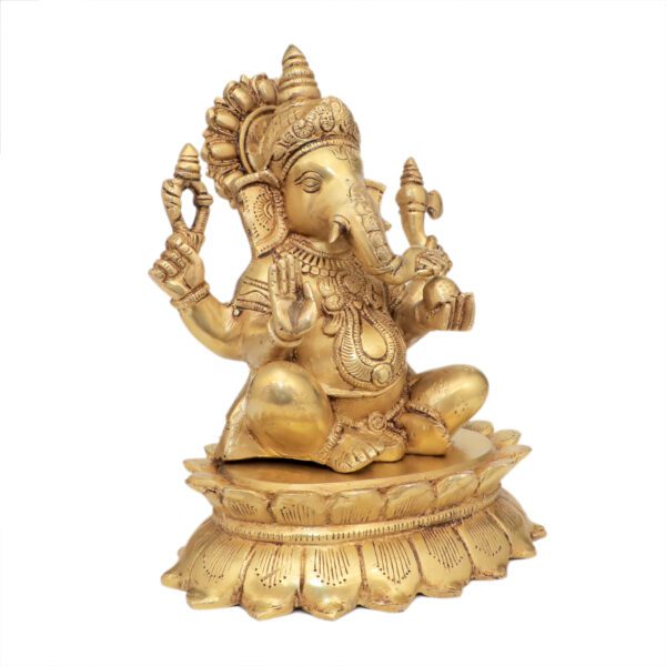 KALARAMBH Brass Ganesha 11 Inch, 1 Pcs BH10805