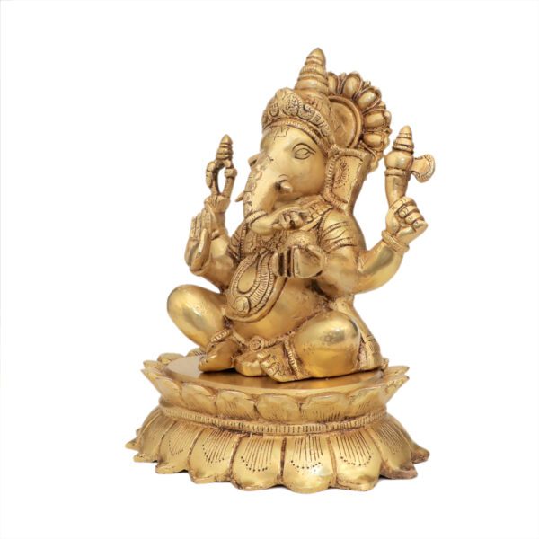 KALARAMBH Brass Ganesha 11 Inch, 1 Pcs BH10805