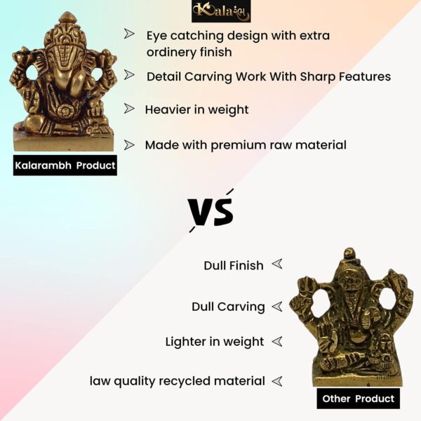 KALARAMBH Brass lakshmi 3.9 Inch, 1 Pcs BH10499