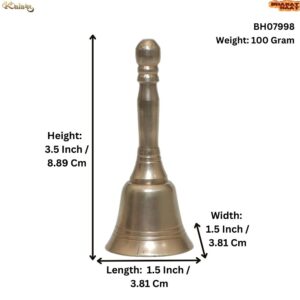 KALARAMBH Brass bell 3.5 Inch, Pcs BH07998