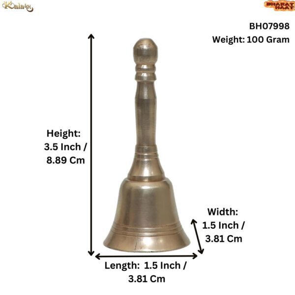 KALARAMBH Brass bell 3.5 Inch, Pcs BH07998