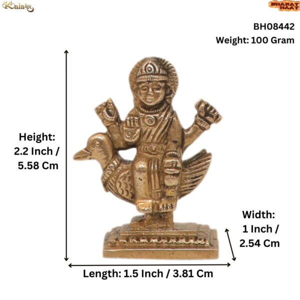 KALARAM BH Brass Brahmani Maa 2.2 Inch, Pcs BH08442