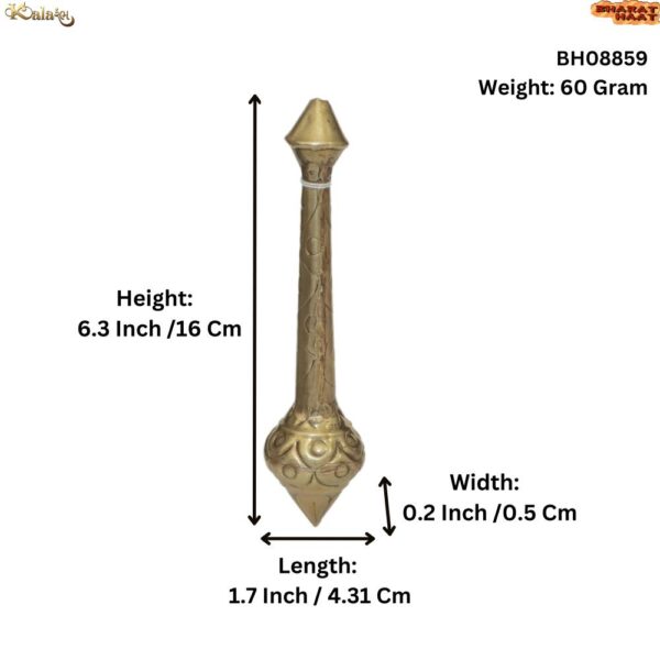 KALARAM BH Brass Gada 6.3 Inch, 1 Pcs BH08859