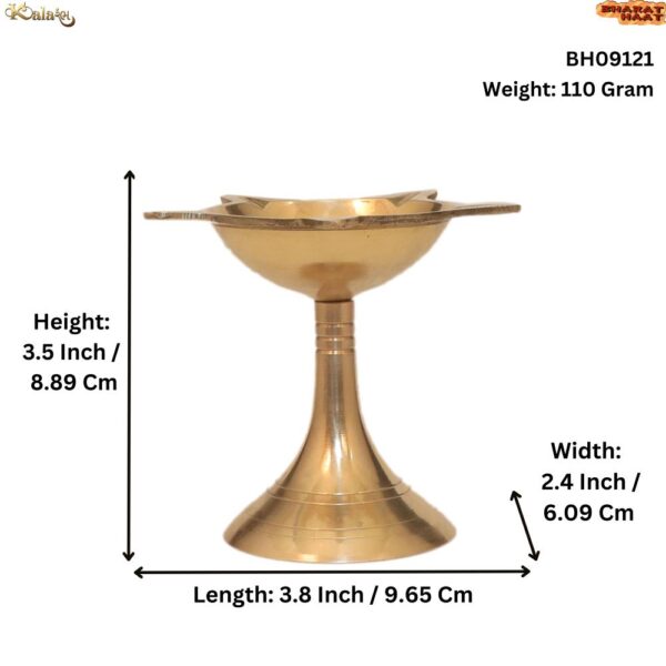 KALARAMBH Brass Divi 3.5 Inch, Pcs BH09121