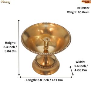 KALARAMBH Brass Divi 2.3 Inch, Pcs BH09127