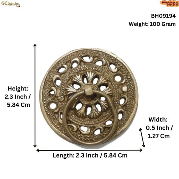 KALARAMBH Brass Door Knocker 2.3 Inch, Pcs BH09194