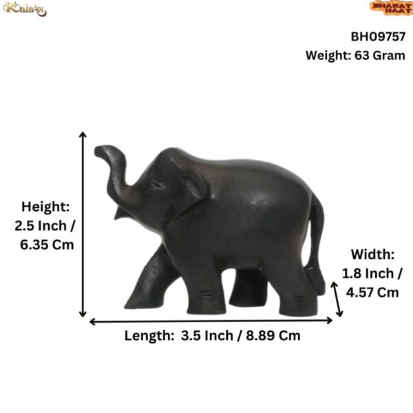 KALARAM BH Wooden Elephant 2.5 Inch, 1 Pcs BH09757