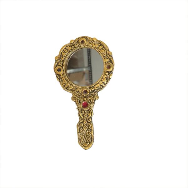 KALARAM BH09783 Metal Hand Mirror 5 Inch, 1 Pcs BH09783