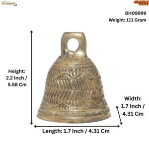 KALARAMBH Brass Bell 2.2 Inch, 1 Pcs BH09999