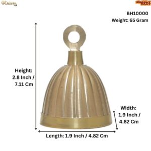 KALARAMBH Brass Bell 2.8 Inch, 1 Pcs BH10000