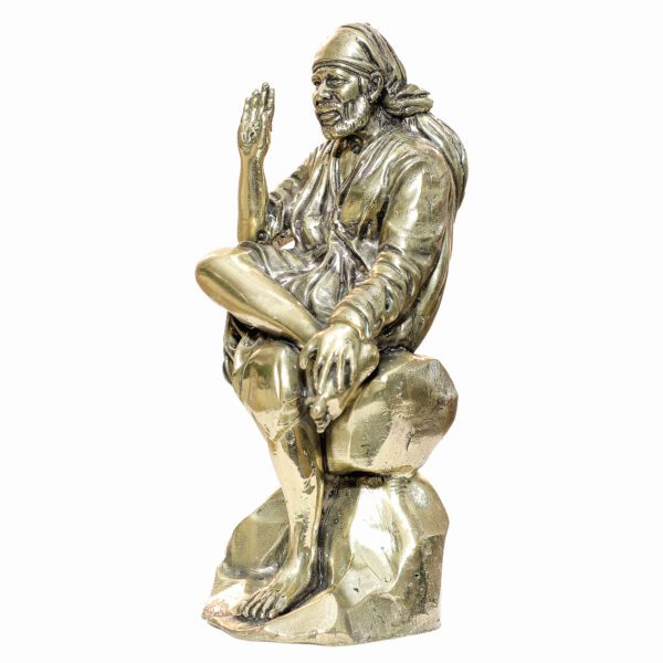Brass Sai Baba, 5 Inch KBH10321, Weight is 224 Gram, 1 Pcs