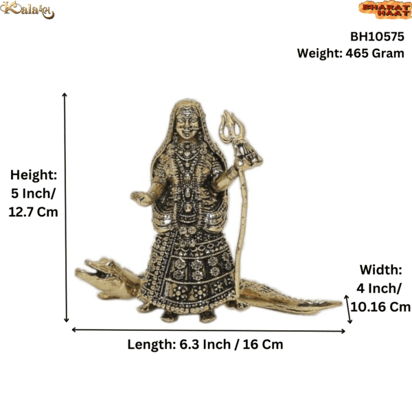 Brass Khodiyar Maa Brass Murti For Collectible Handicraft 5″ Inch