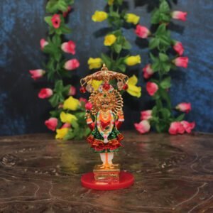 KALARAMBH Metal sahajanand swami with chhatra Small for Car Dashboard 4 Inch, 1 Pcs BH10586