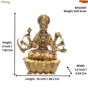 KALARAMBH Brass Asthlaxmi 3 Inch, 1 Pcs BH10587