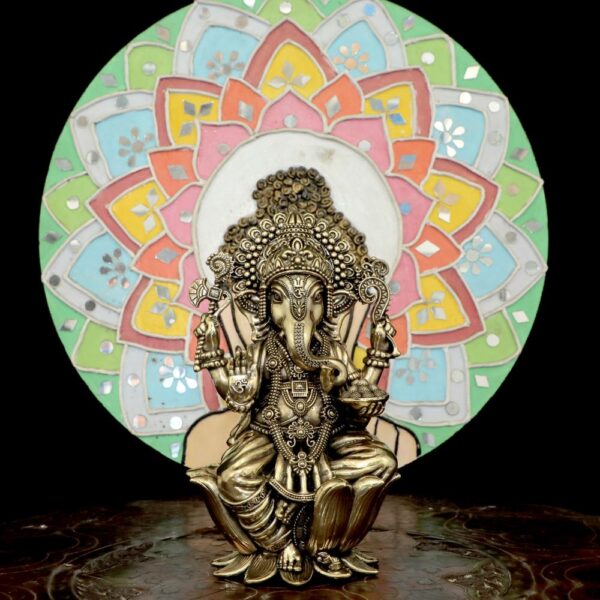 KALARAM BH Brass Ganesha 7.4 Inch, 1 Pcs BH10597