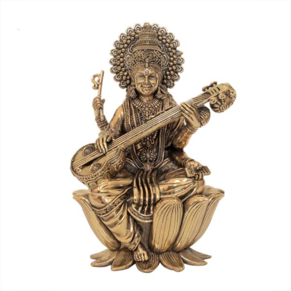 KALARAM BH Brass sarswati 7.2 Inch, 1 Pcs