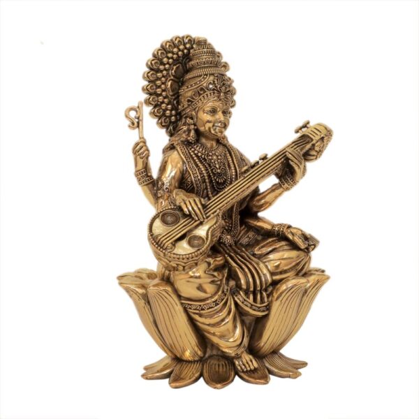 KALARAM BH Brass sarswati 7.2 Inch, 1 Pcs