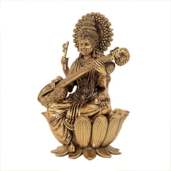 KALARAM BH Brass sarswati 7.2 Inch, 1 Pcs