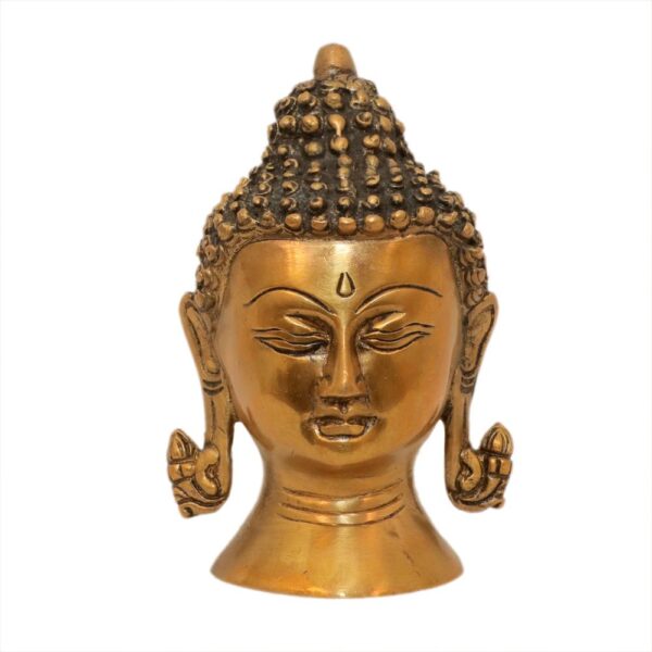 KALARAMBH Brass Buddha 5.8 Inch, 1 Pcs BH10618