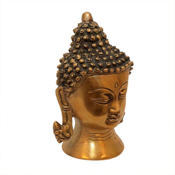 KALARAMBH Brass Buddha 5.8 Inch, 1 Pcs BH10618