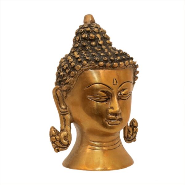 KALARAMBH Brass Buddha 5.8 Inch, 1 Pcs BH10618