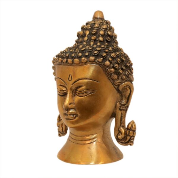 KALARAMBH Brass Buddha 5.8 Inch, 1 Pcs BH10618