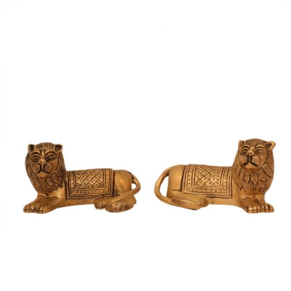 KALARAMBH Brass Lion Pair 2 Inch, 1 Pcs