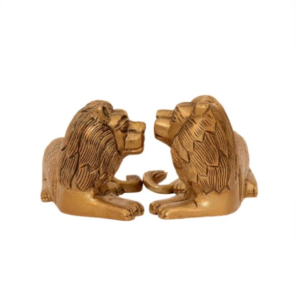 KALARAMBH Brass Lion Pair 2 Inch, 1 Pcs