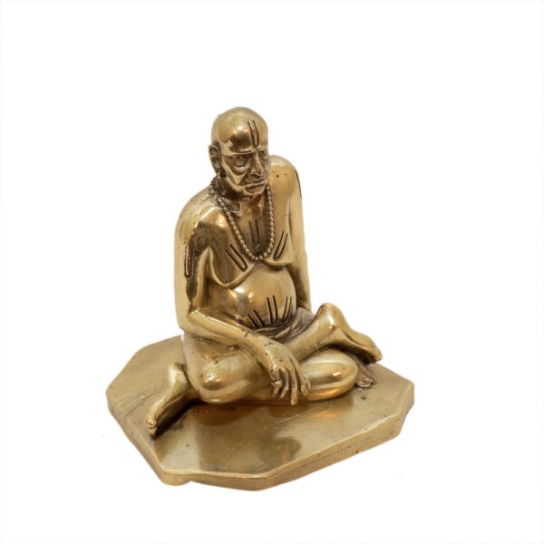 KALARAMBH Brass Swami Samarth 3.6 Inch, 1 Pcs BH10627