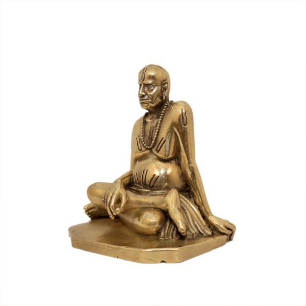 KALARAMBH Brass Swami Samarth 3.6 Inch, 1 Pcs BH10627