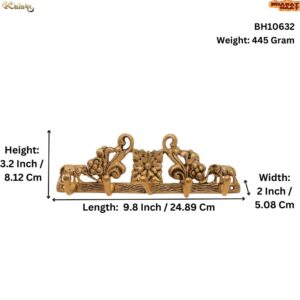 KALARAMBH Brass Key Holder 3.2 Inch, 1 Pcs BH10632