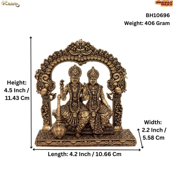 KALARAM BH Brass Vishanu Lakshmi 4.5 Inch, 1 Pcs BH10696