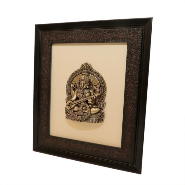 KALARAM BH Brass Saraswati Frame 9.3 Inch, 1 Pcs BH10699