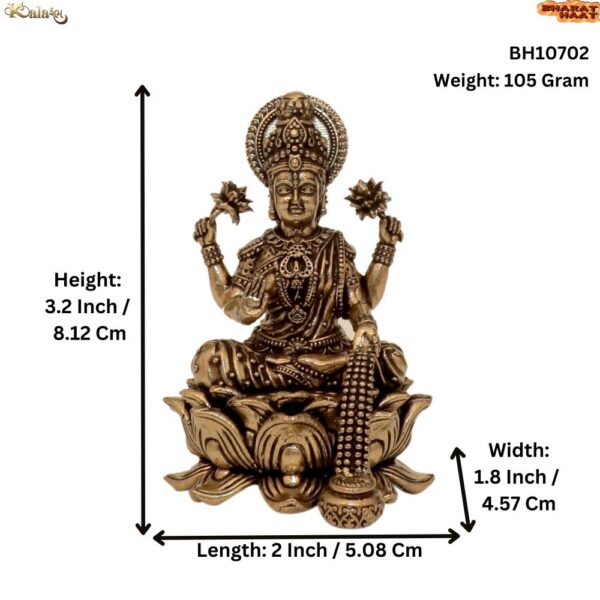 KALARAM BH Brass Lakshmi 3.2 Inch, 1 Pcs BH10702