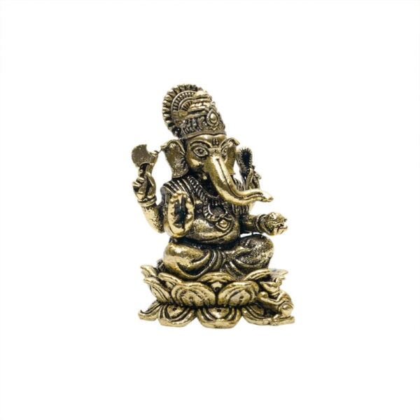 KALARAMBH Brass Ganesha 1.4 Inch, 1 Pcs BH10723