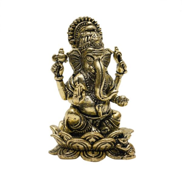 KALARAMBH Brass Ganesha 1.4 Inch, 1 Pcs BH10724