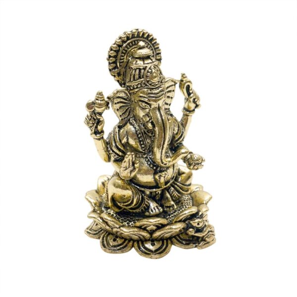 KALARAMBH Brass Ganesha 1.4 Inch, 1 Pcs BH10724