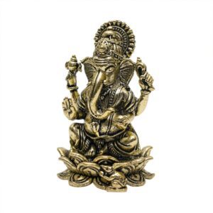 KALARAMBH Brass Ganesha 1.4 Inch, 1 Pcs BH10724