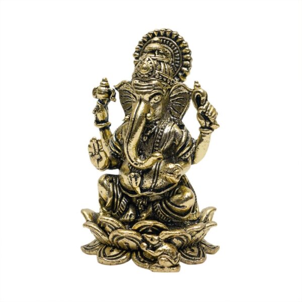 KALARAMBH Brass Ganesha 1.4 Inch, 1 Pcs BH10724