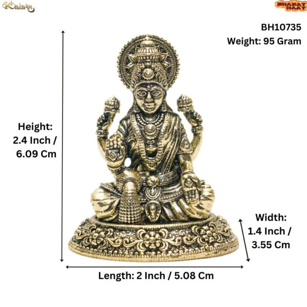 KALARAMBH Brass Lakshmi 2.4 Inch, 1 Pcs BH10735