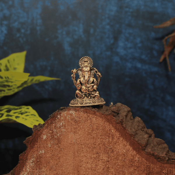 KALARAMBH Brass Ganesha 1.2 Inch, 1 Pcs BH10739