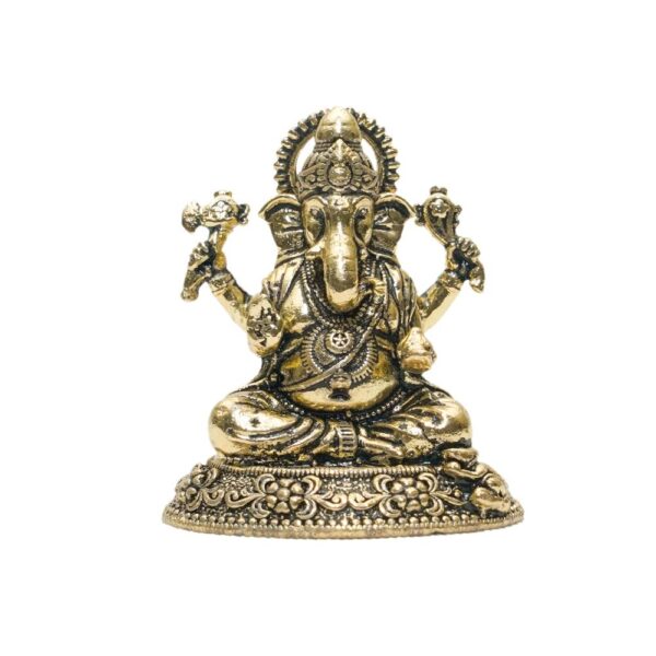 KALARAMBH Brass Ganesha 1.2 Inch, 1 Pcs BH10741