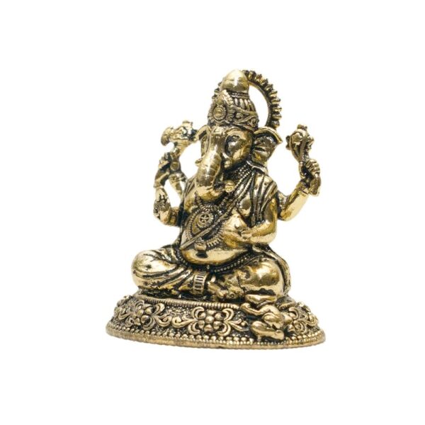 KALARAMBH Brass Ganesha 1.2 Inch, 1 Pcs BH10741