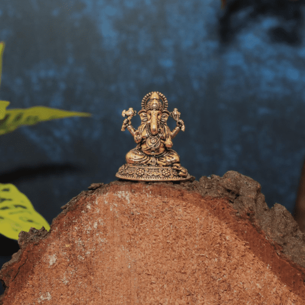 KALARAMBH Brass Ganesha 1.2 Inch, 1 Pcs BH10741