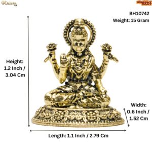 KALARAMBH Brass Lakshmi 1.2 Inch, 1 Pcs BH10742