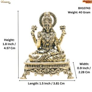 KALARAMBH Brass Lakshmi 1.8 Inch, 1 Pcs BH10743