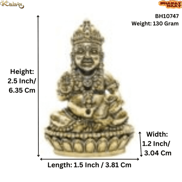 Brass Kuber Figurine for Wealth and Prosperity 1.2″ Inch Height