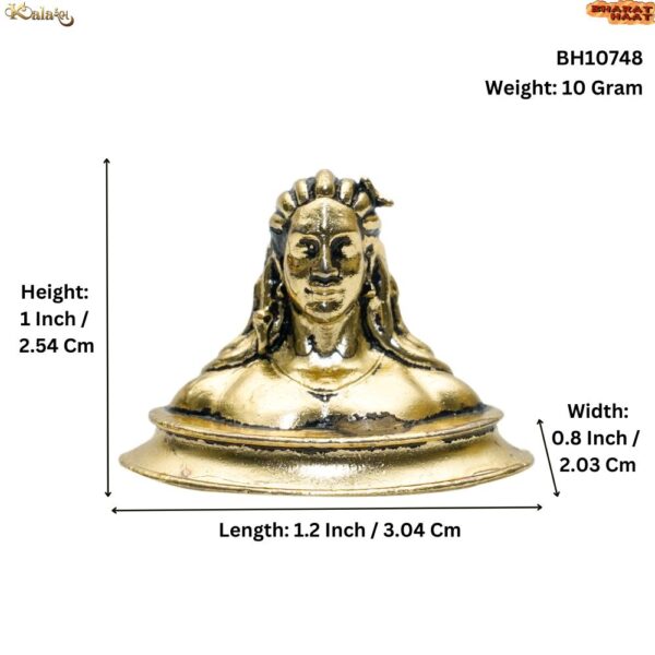 KALARAM BH Brass Aadiyogi 1 Inch, 1 Pcs BH10748