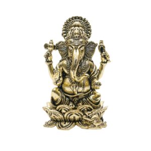 KALARAMBH Brass Ganesha 3.2 Inch, 1 Pcs BH10752