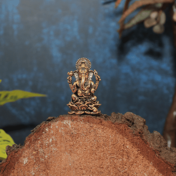 KALARAMBH Brass Ganesha 3.2 Inch, 1 Pcs BH10752